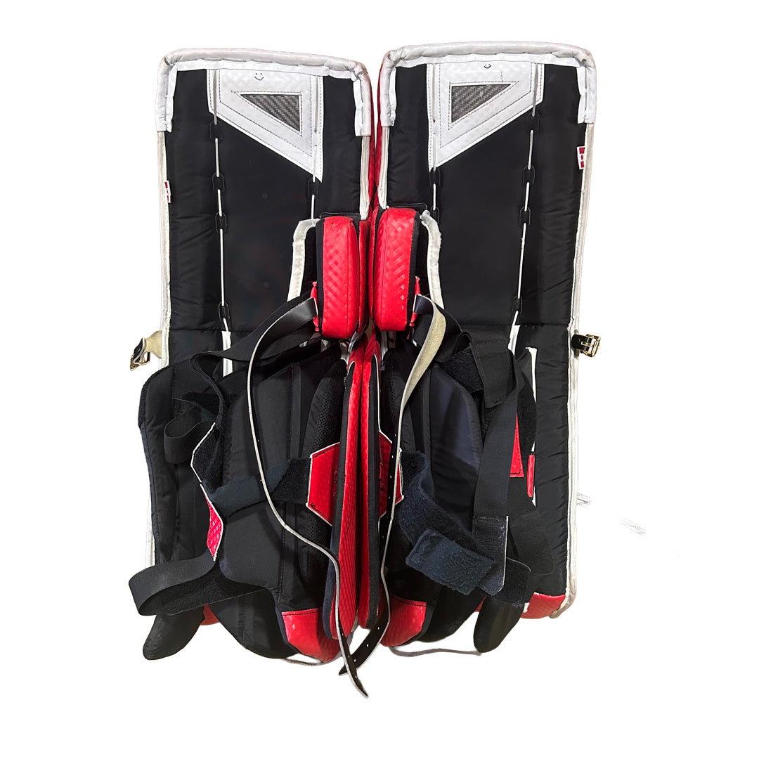 Vaughn Velocity V10 - Used Pro Stock Goalie Full Set (White/Red/Black)